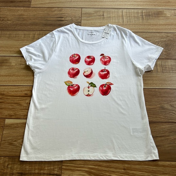 NWT J. Crew Apple Graphic Tee - Picture 3 of 16